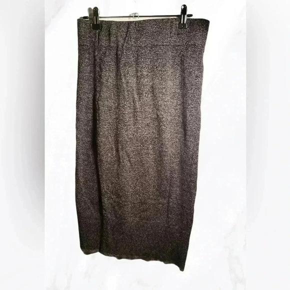 Roots casual heathered grey stylish trendy knee length bodycon chalet skirt M - Picture 2 of 5